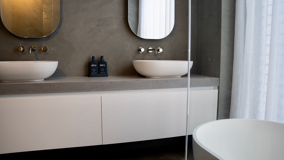 Concrete vanity benchtop