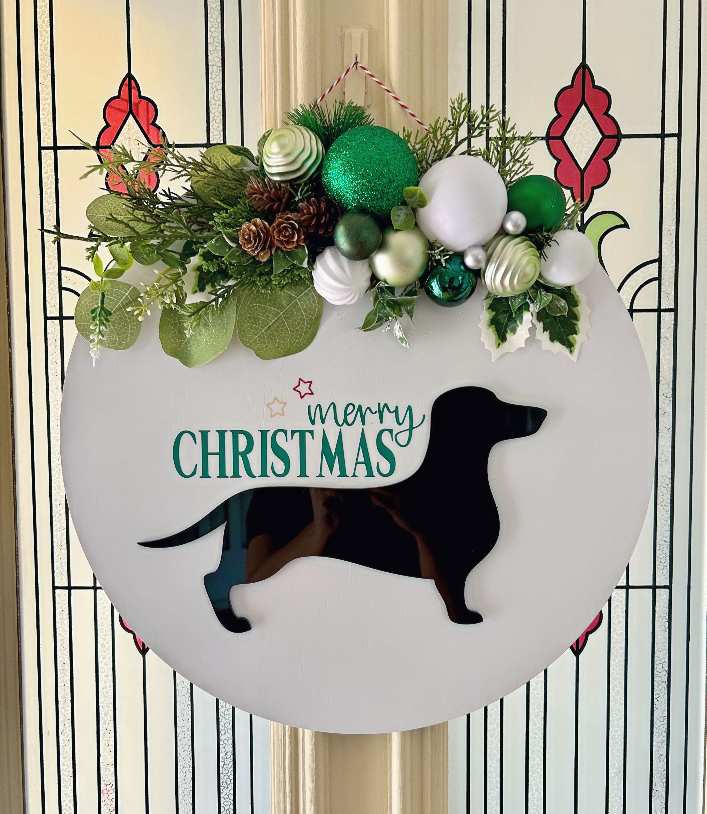 Christmas Door Wreath Green Foliage