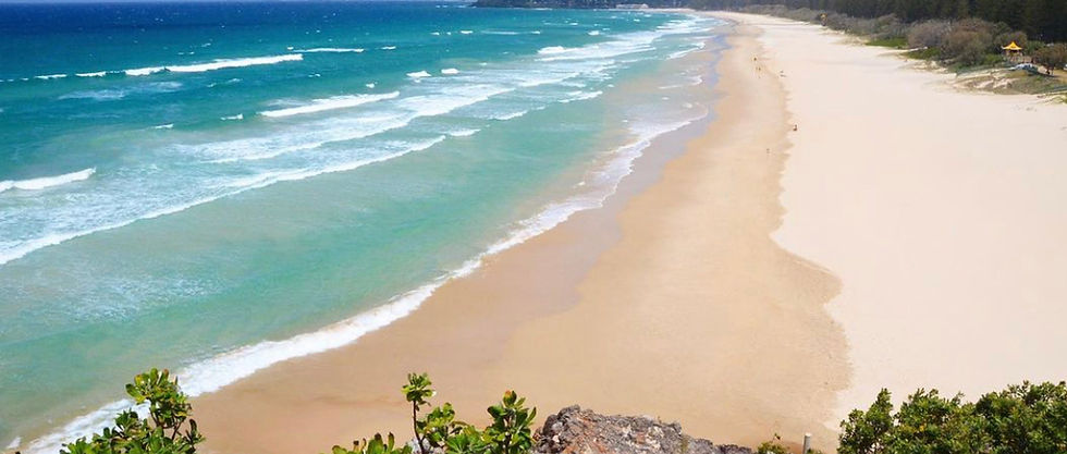 Burleigh Beach aerial view looking north Gold Coast — 5-min walk from Burleigh Gold Coast Motel from $145 per night