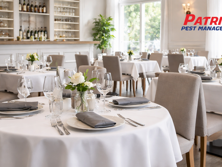 Organized commercial kitchen storage room with dry goods and sealed containers