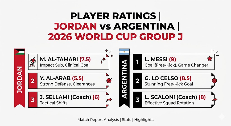 Jordan vs Argentina Player Ratings