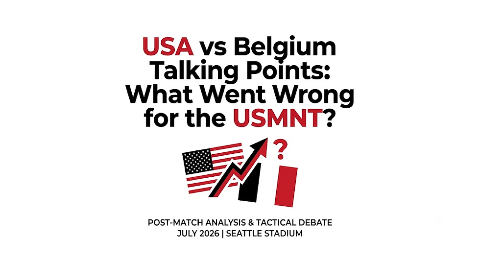USMNT vs Belgium