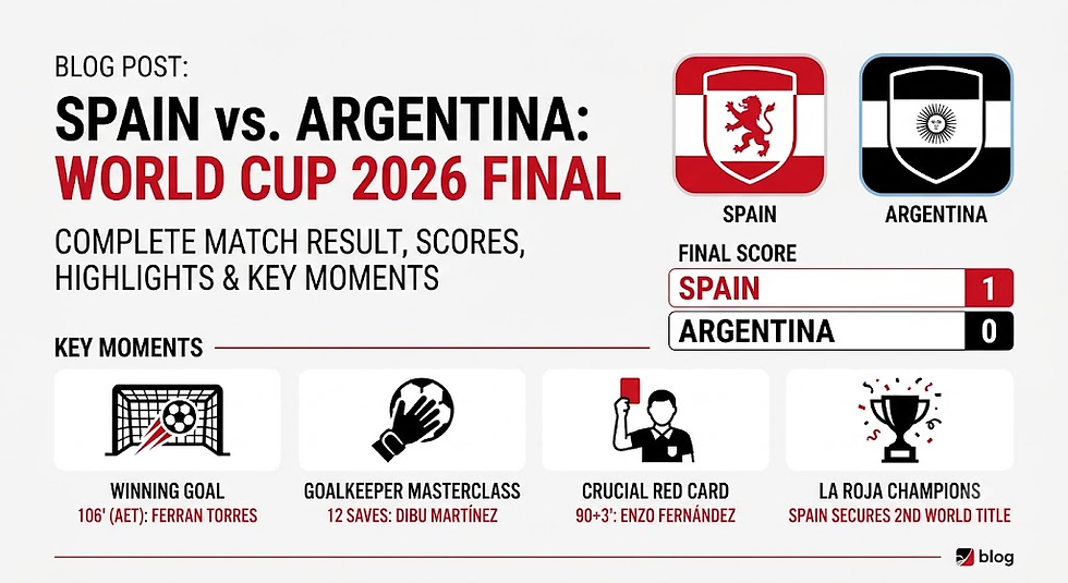Spain vs Argentina World Cup 2026 Final Score