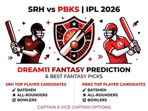 SRH vs PBKS Dream11 Prediction 2026
