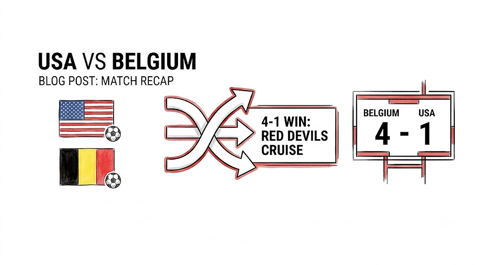 USA vs Belgium 2026