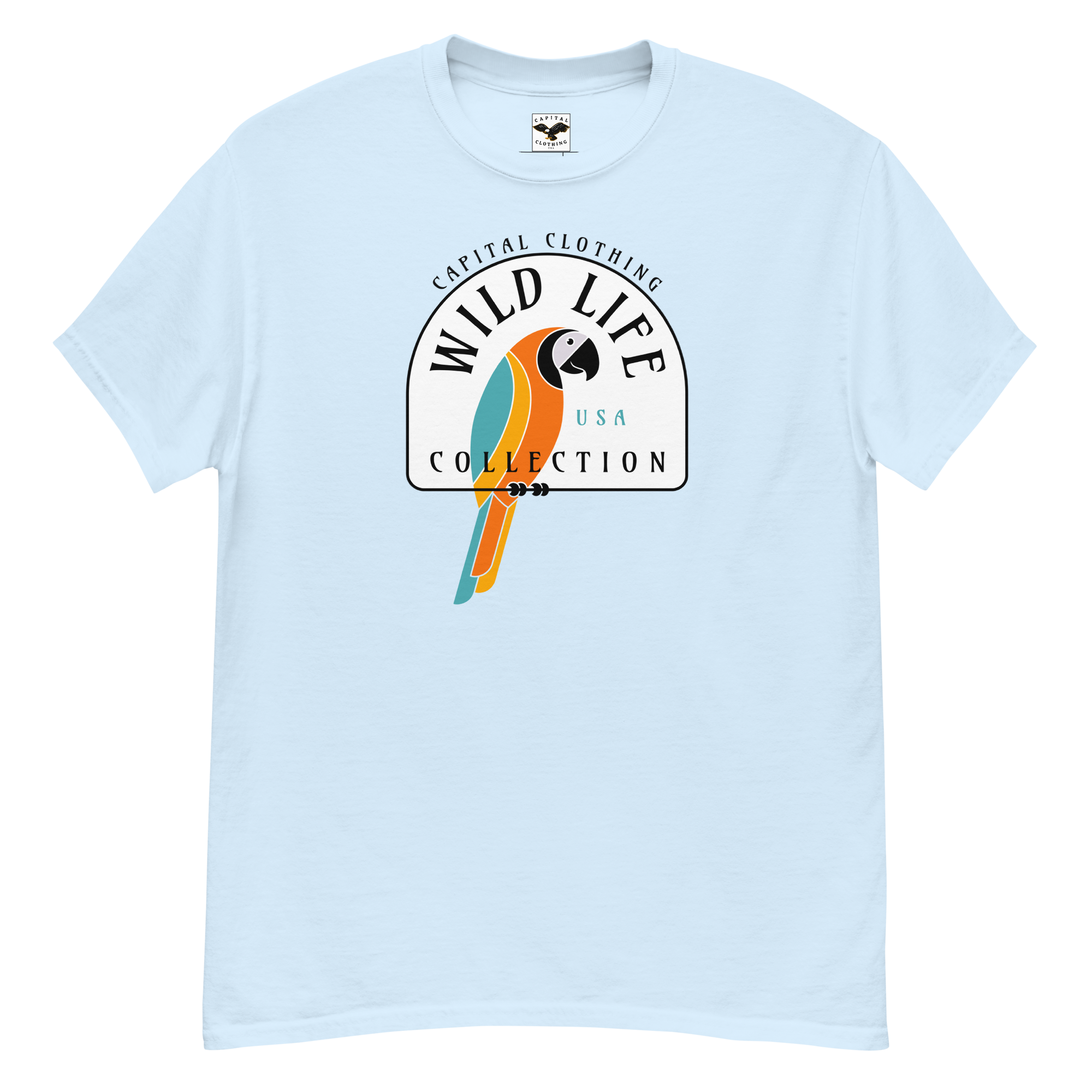 Capital Clothing USA Wild Life Collection Men's Vintage T-Shirt | Tropical Bird