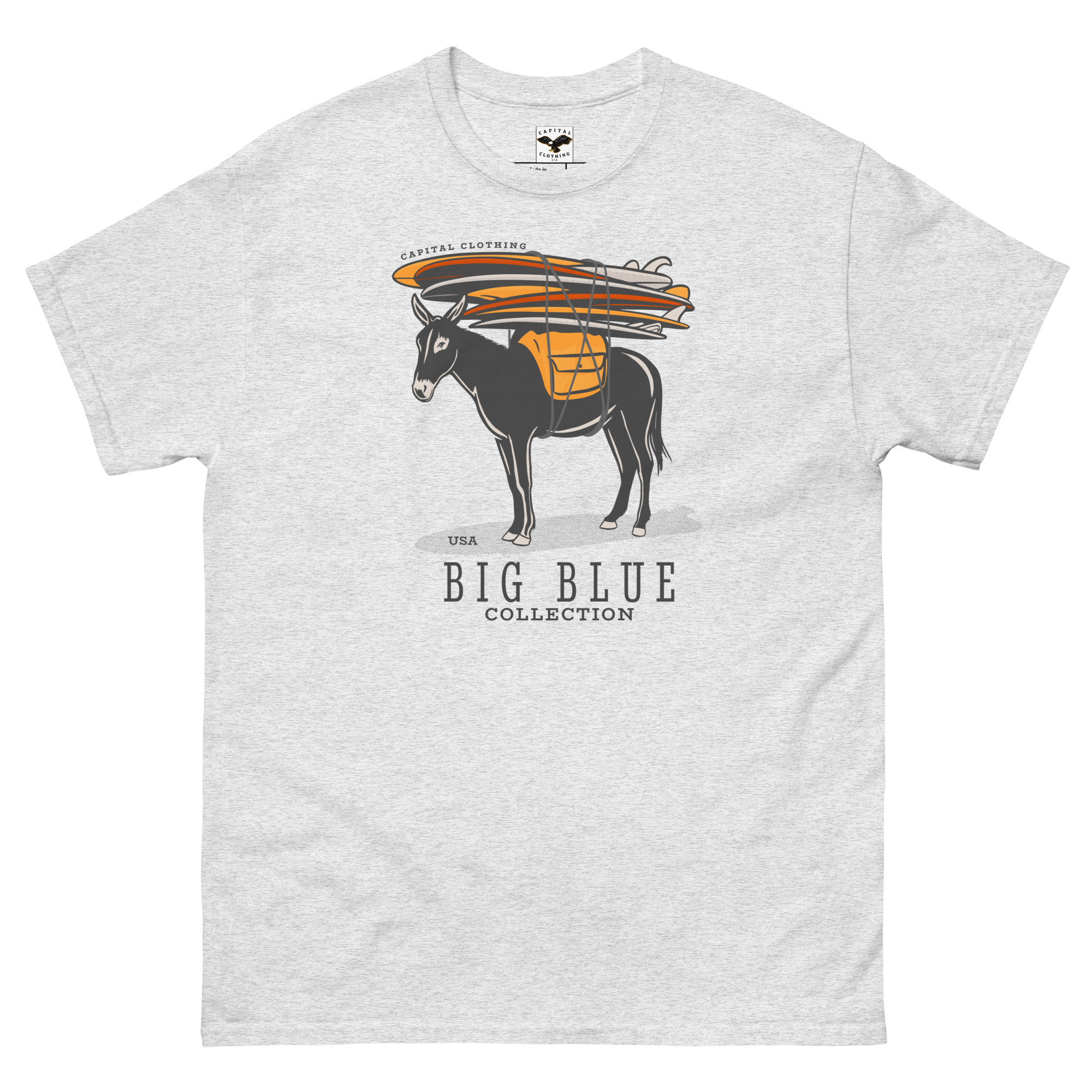 Capital Clothing USA Big Blue Collection Men's Vintage T-Shirt | Surfboard Mule