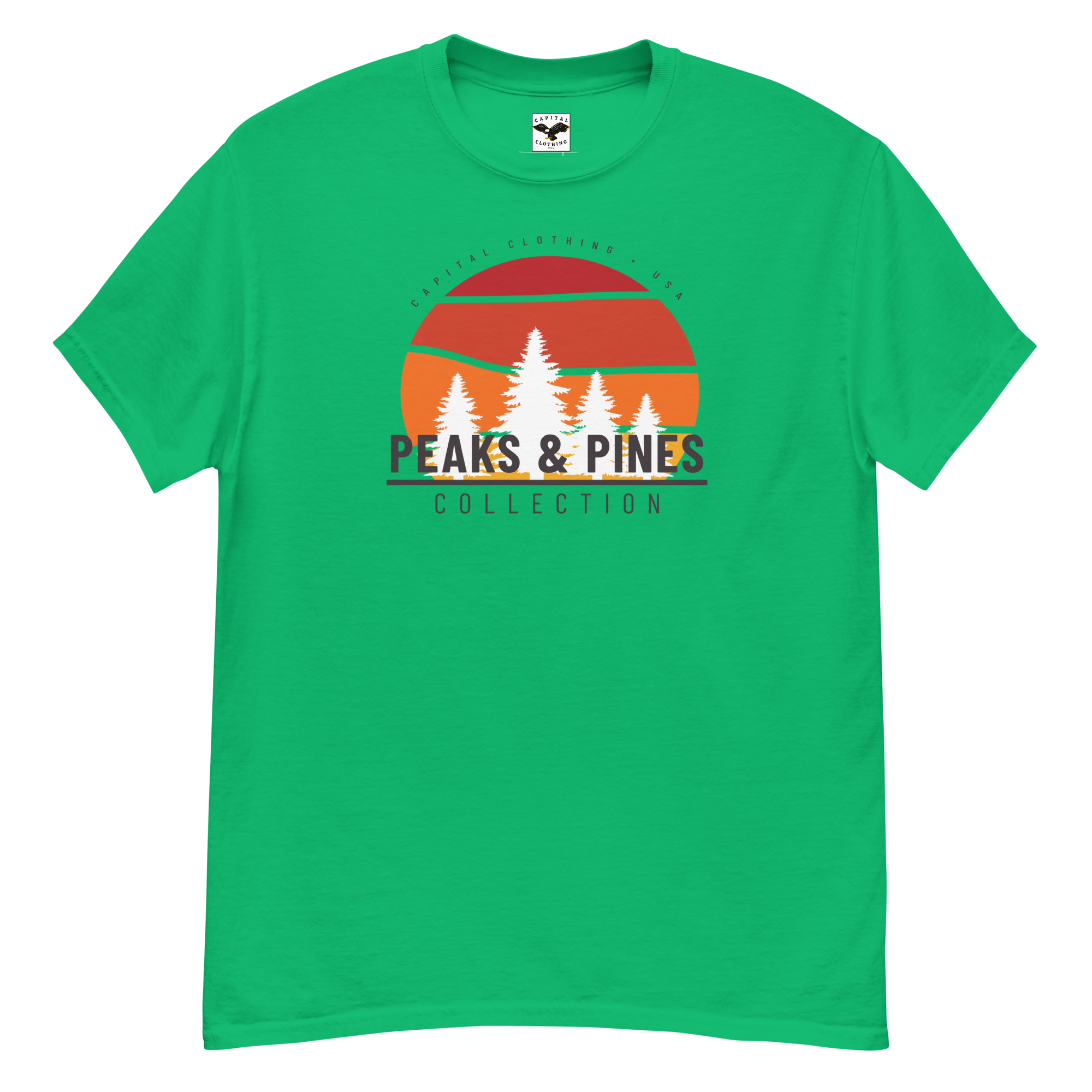 Capital Clothing USA Peaks & Pines Collection Men's Vintage T-Shirt | 4 Pine Sun