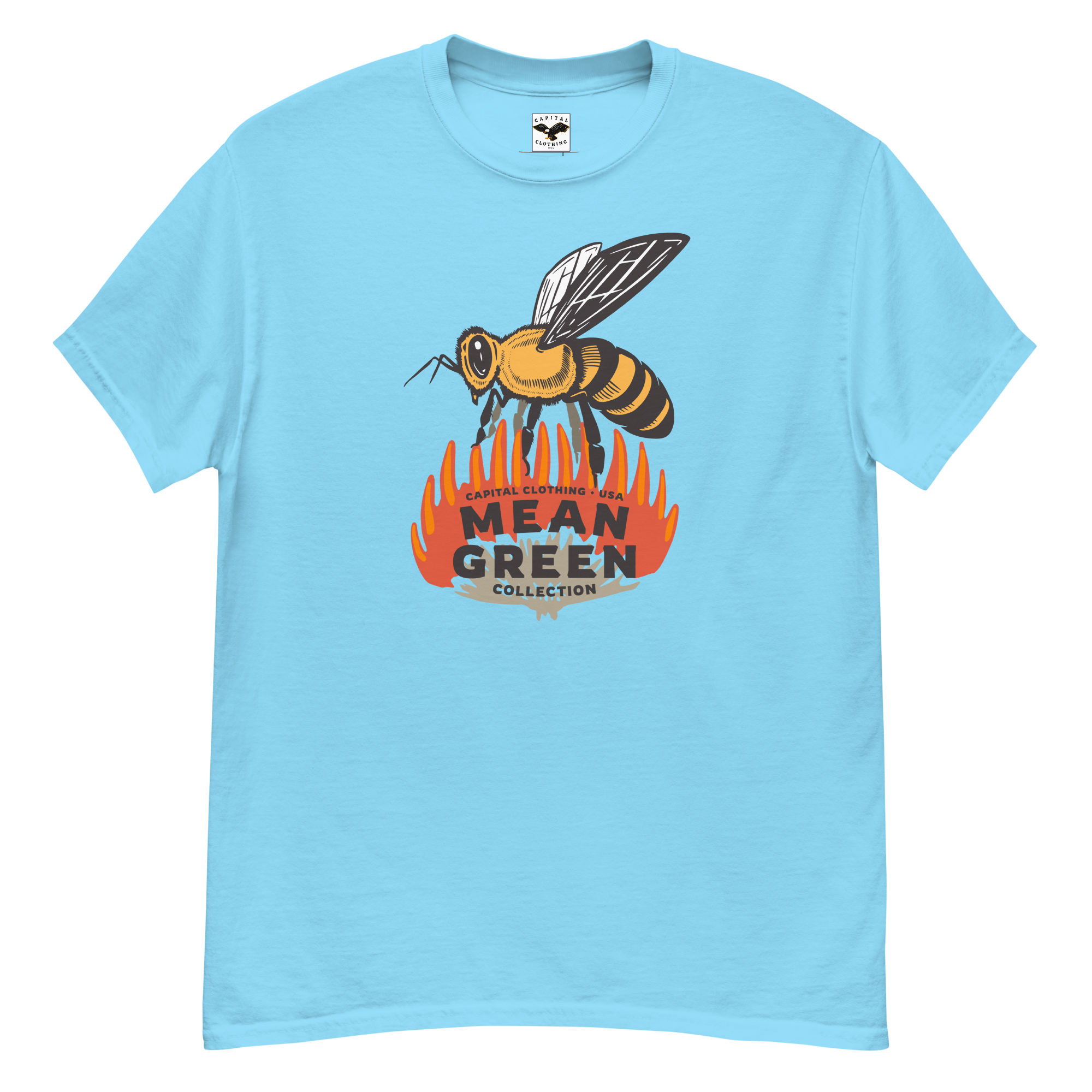 Capital Clothing USA Mean Green Collection Men's Vintage T-Shirt | Flower Bee