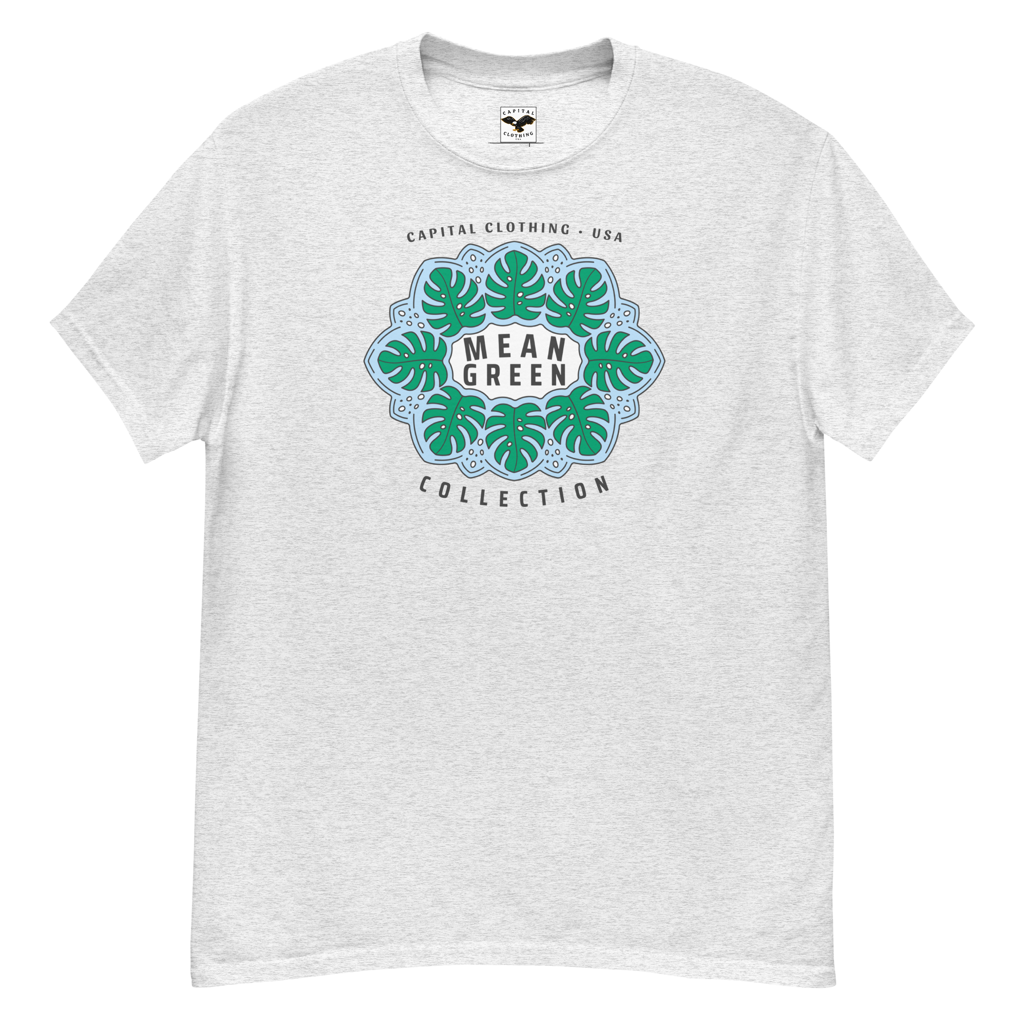 Capital Clothing USA Mean Green Collection Men's Vintage T-Shirt | 1 Leaf Badge