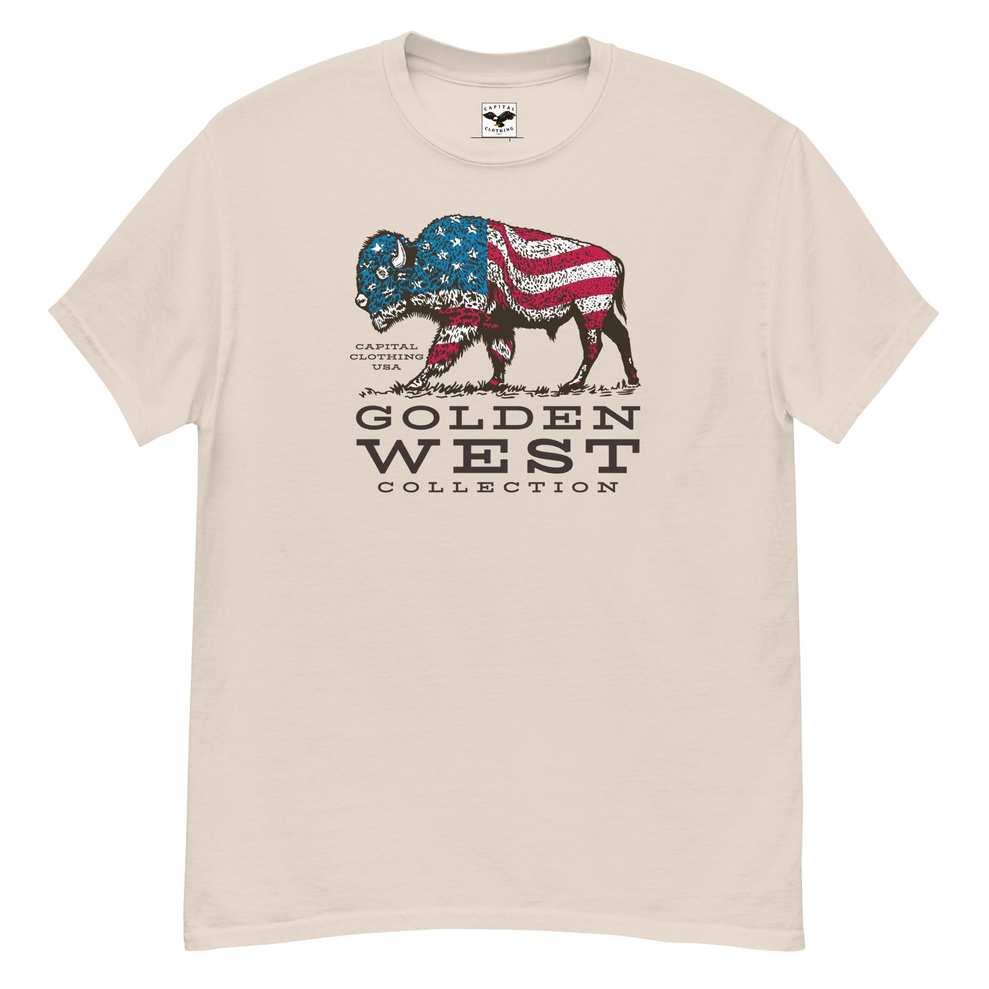 Capital Clothing USA Golden West Collection Men's Vintage T-Shirt | USA Buffalo