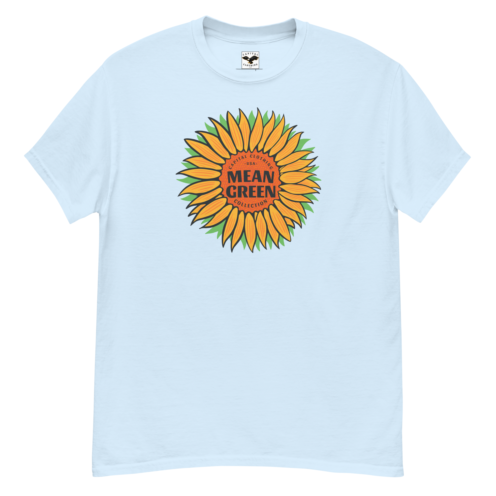 Capital Clothing USA Mean Green Collection Men's Vintage T-Shirt | Big Sunflower