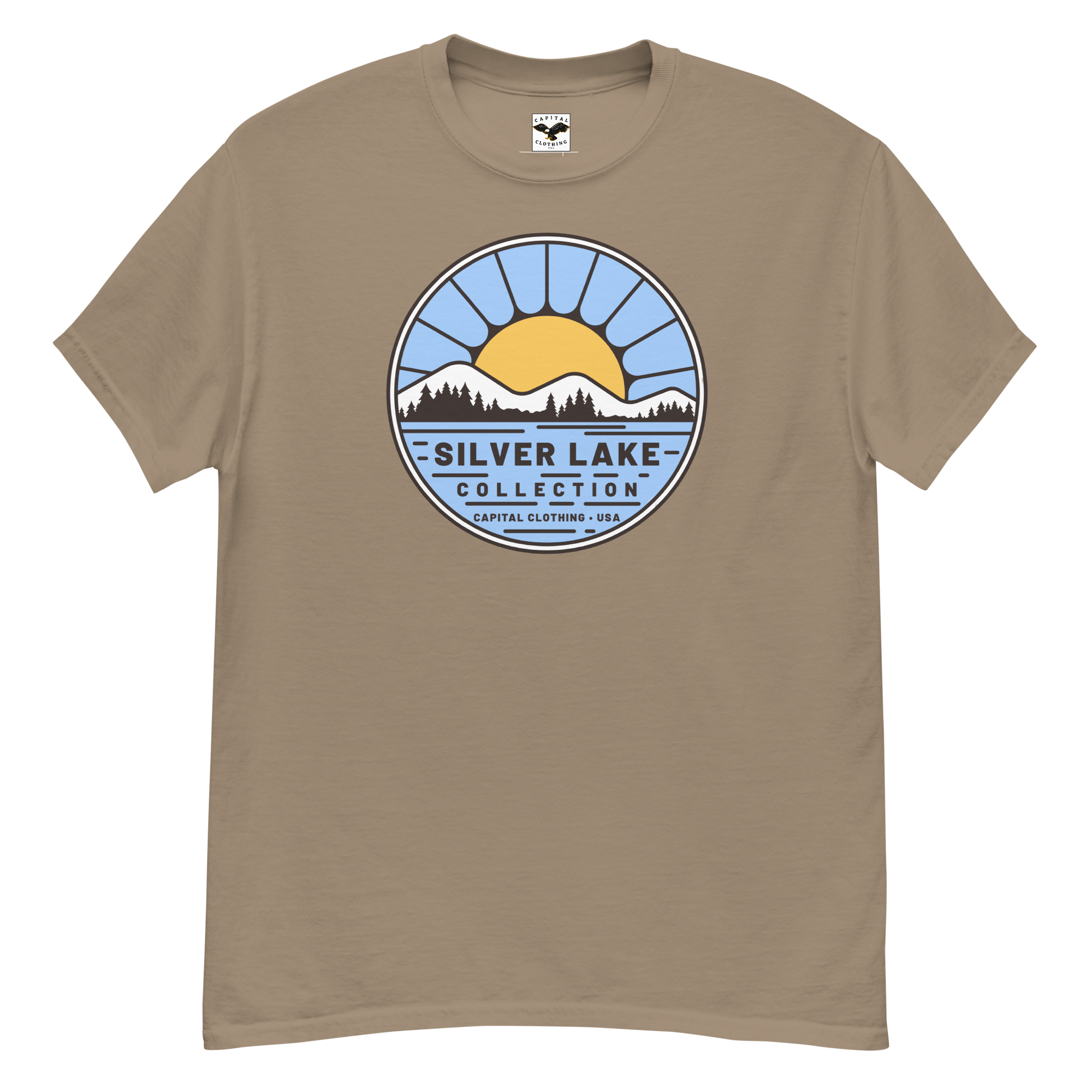 Capital Clothing USA Silver Lake Collection Men's Vintage T-Shirt | Big Sky Lake