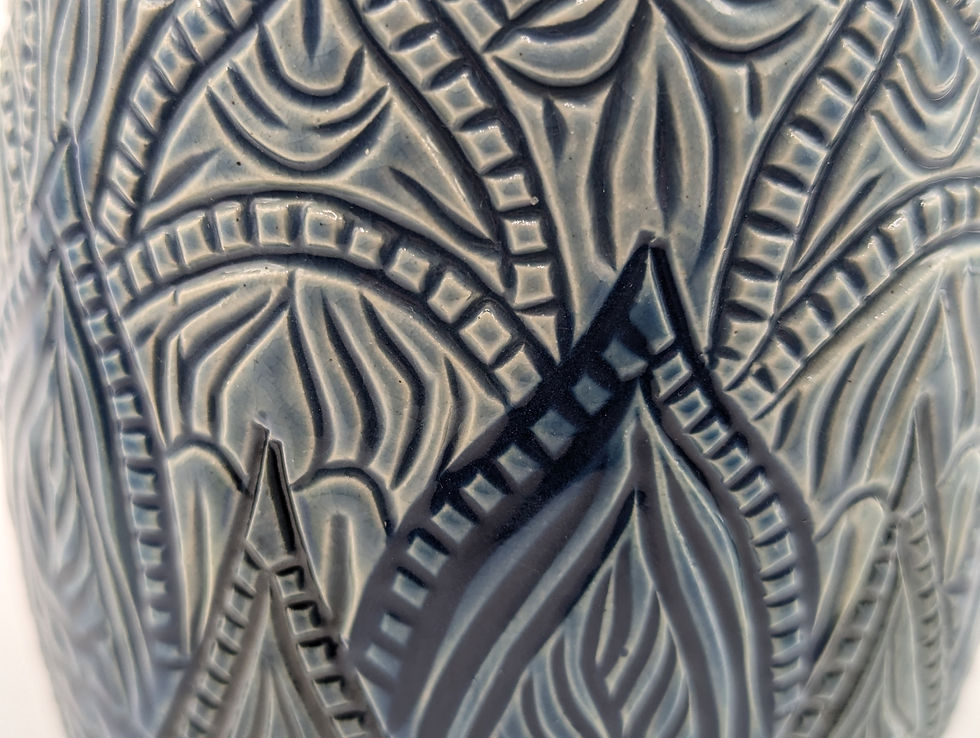 Thumbnail: Blue Mandela pattern vase