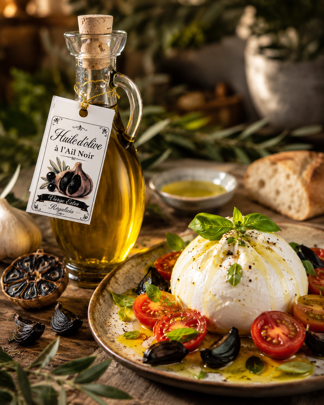 Huile d'Olive à l'Ail Noir