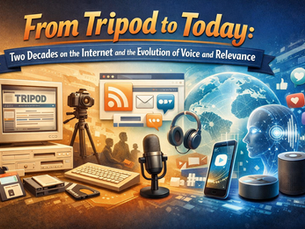Evolution of blogging from early internet platforms like Tripod to modern personal websites