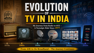 Evolution of television in India from All India Radio to Doordarshan, cable TV, DTH and OTT streaming platforms