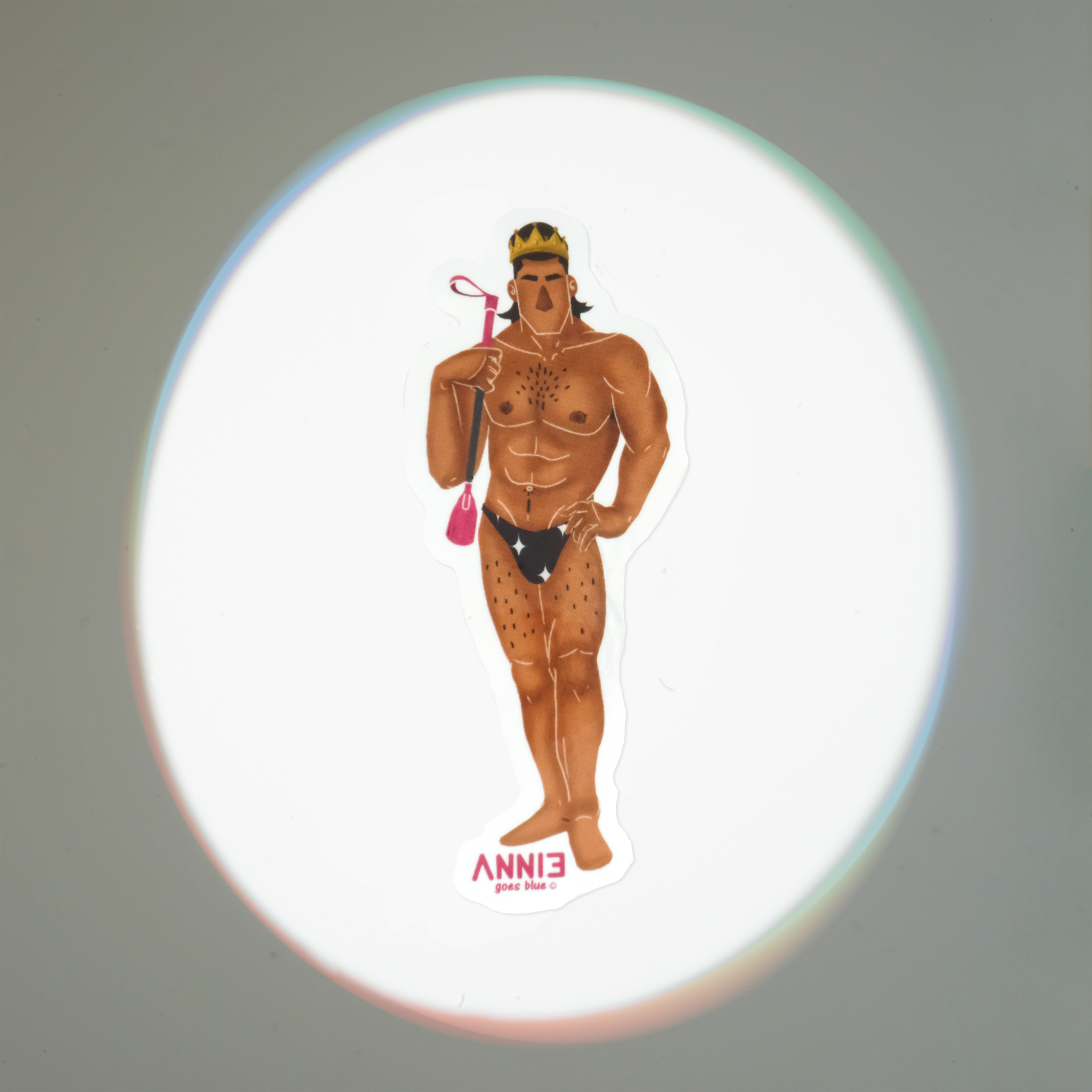 Pegatina rey espadas