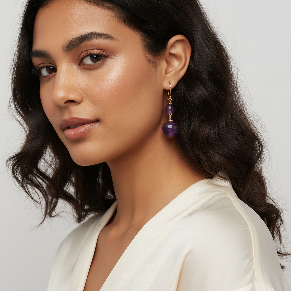 Amethyst Crystal Earrings