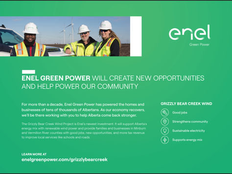 Enel Green Power Moving Forward On Grizzly Bear Creek Wind Project