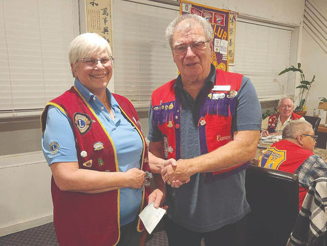 Lloydminster Lions Club Presents Cheque To Vermilion Lions Club