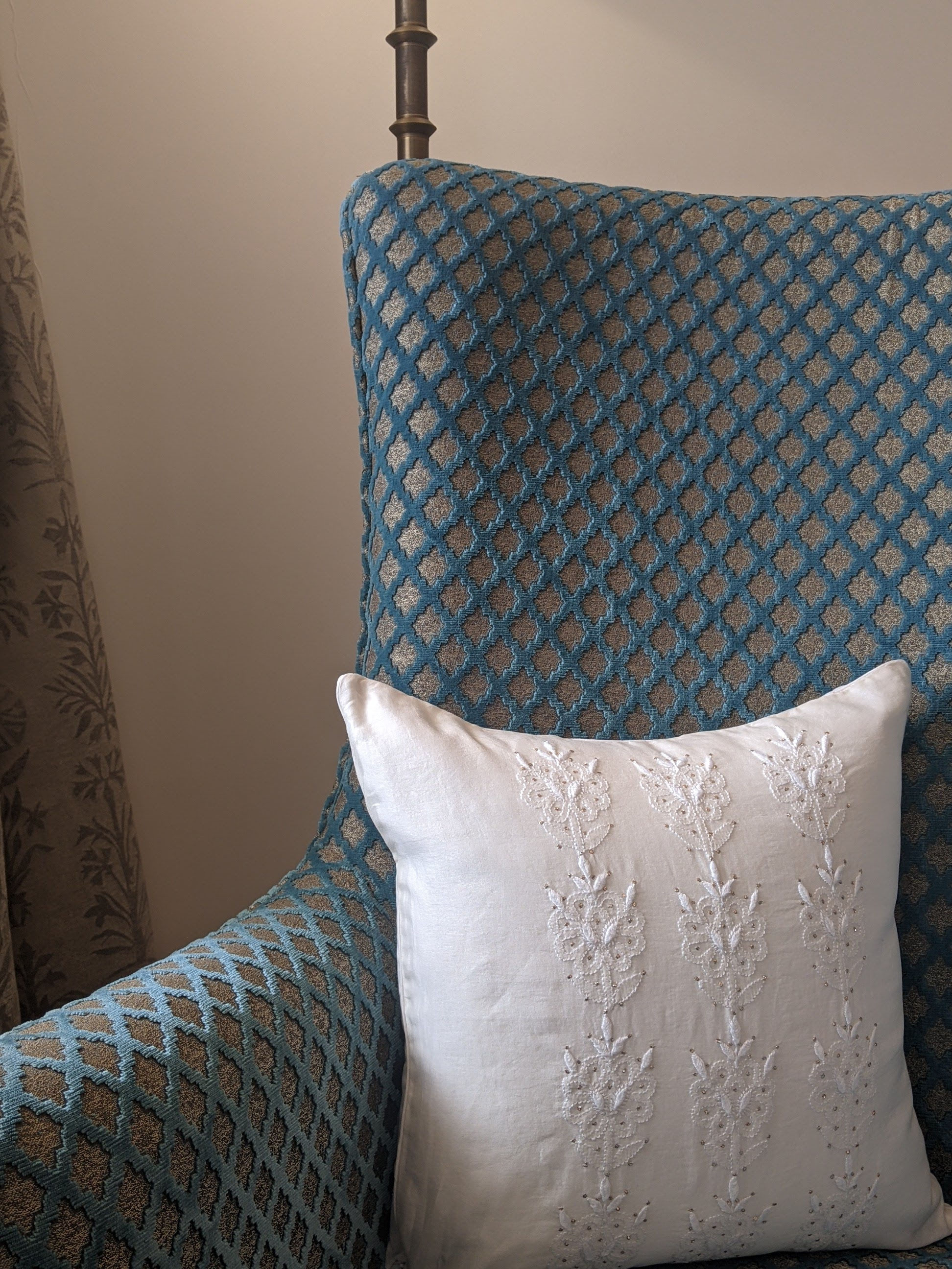 White Square Cushion Cover