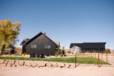 View of Air BnB and venue