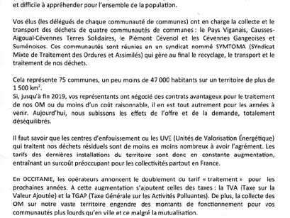 Lettre du Président aux administrés