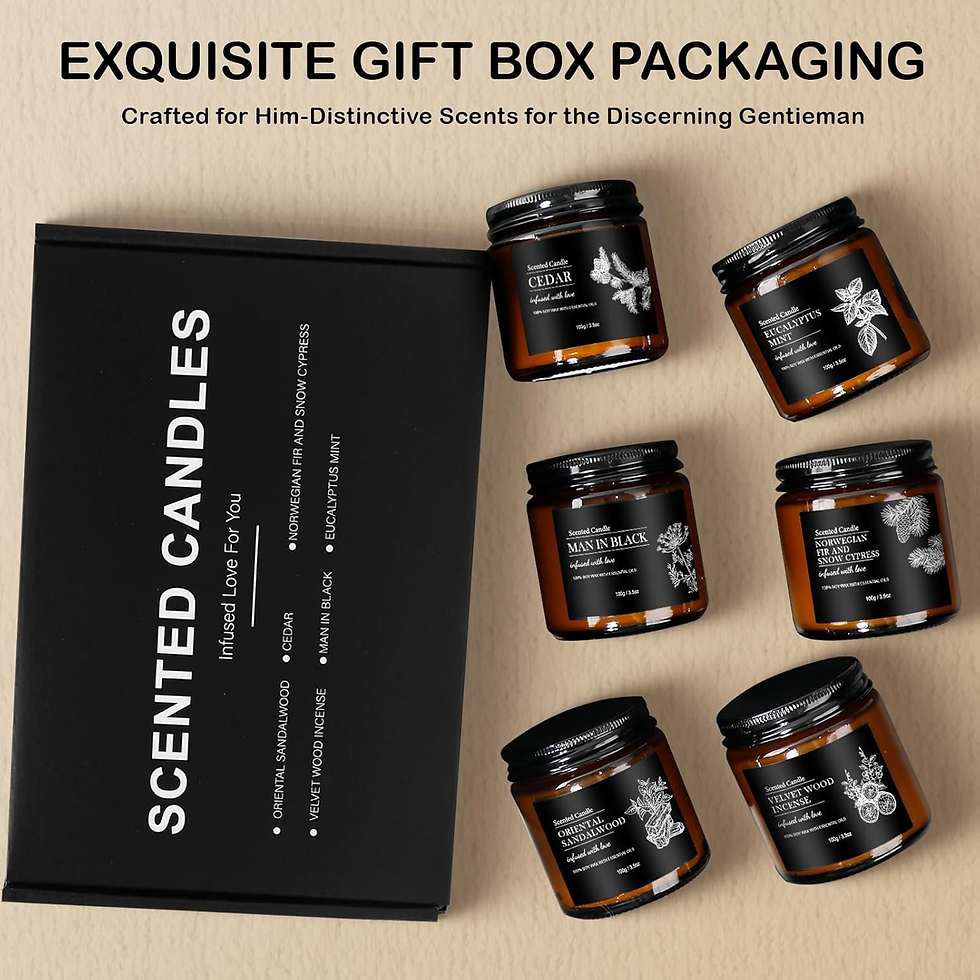 Thumbnail: Scented Candles for Men | 6 Pack Candles for Home Scented, 150 Hour Burn Time Ar