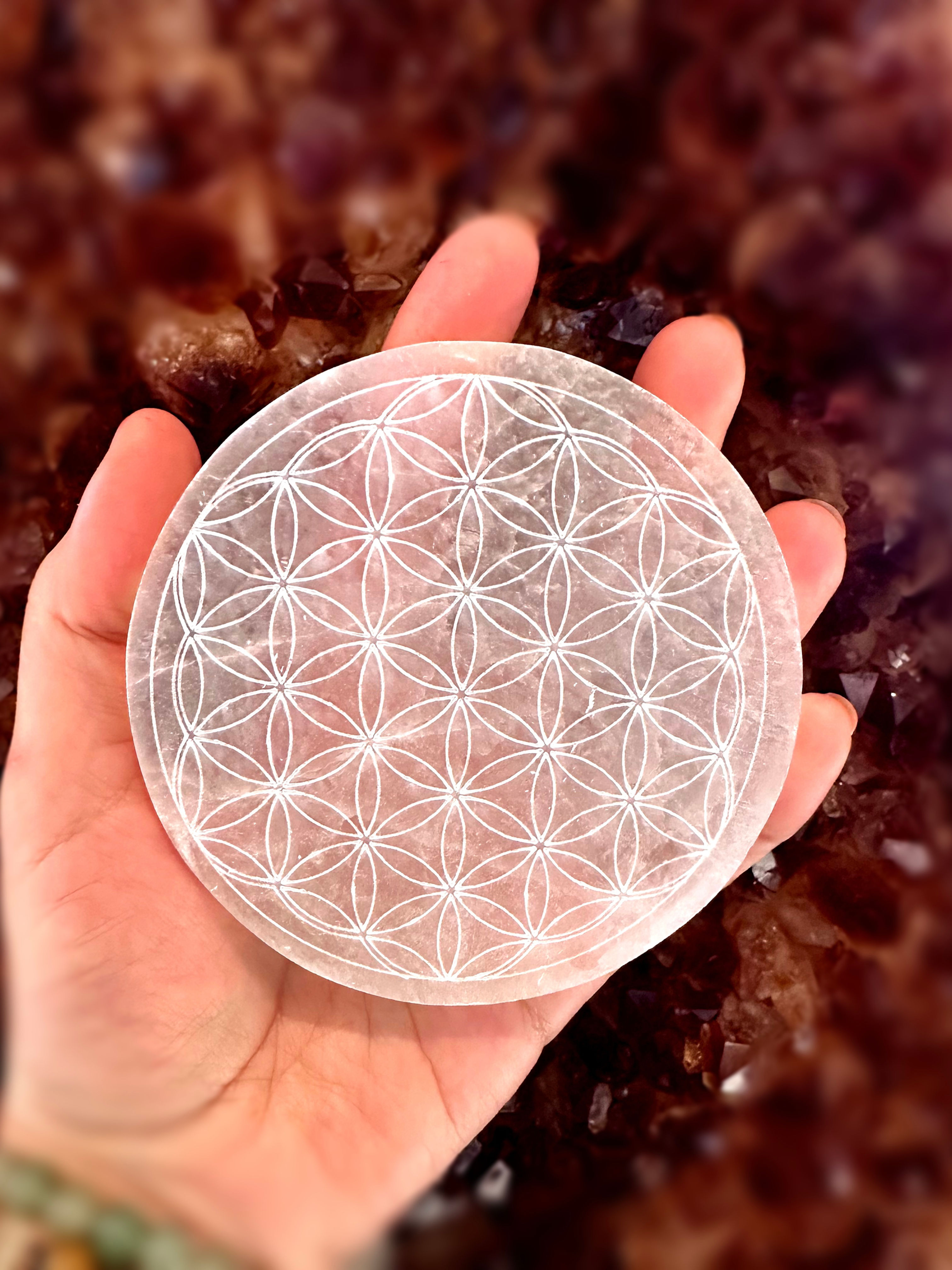 Selenite Charging Plate – Flower of Life