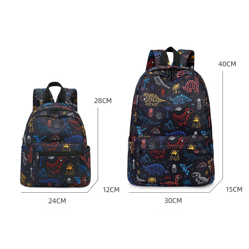 Thumbnail: Cartoon Dinosaur Printed School Bag