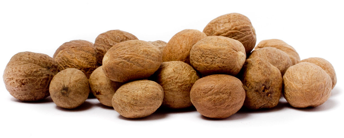 Nirmalas Kitchen the one spice that yields two distinct spices, mace and nutmeg.