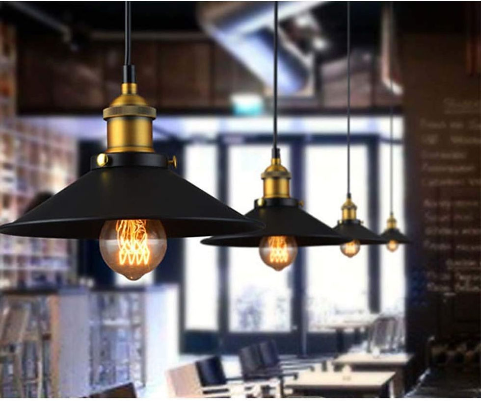 HTRUIYATY Vintage Lampade a Sospensione Lampadario Industriale Plafoniera in Metallo E27 da Soffitto Moderni Lampadario Per Cucina Soggiorno Sospensione-Nero,26cm