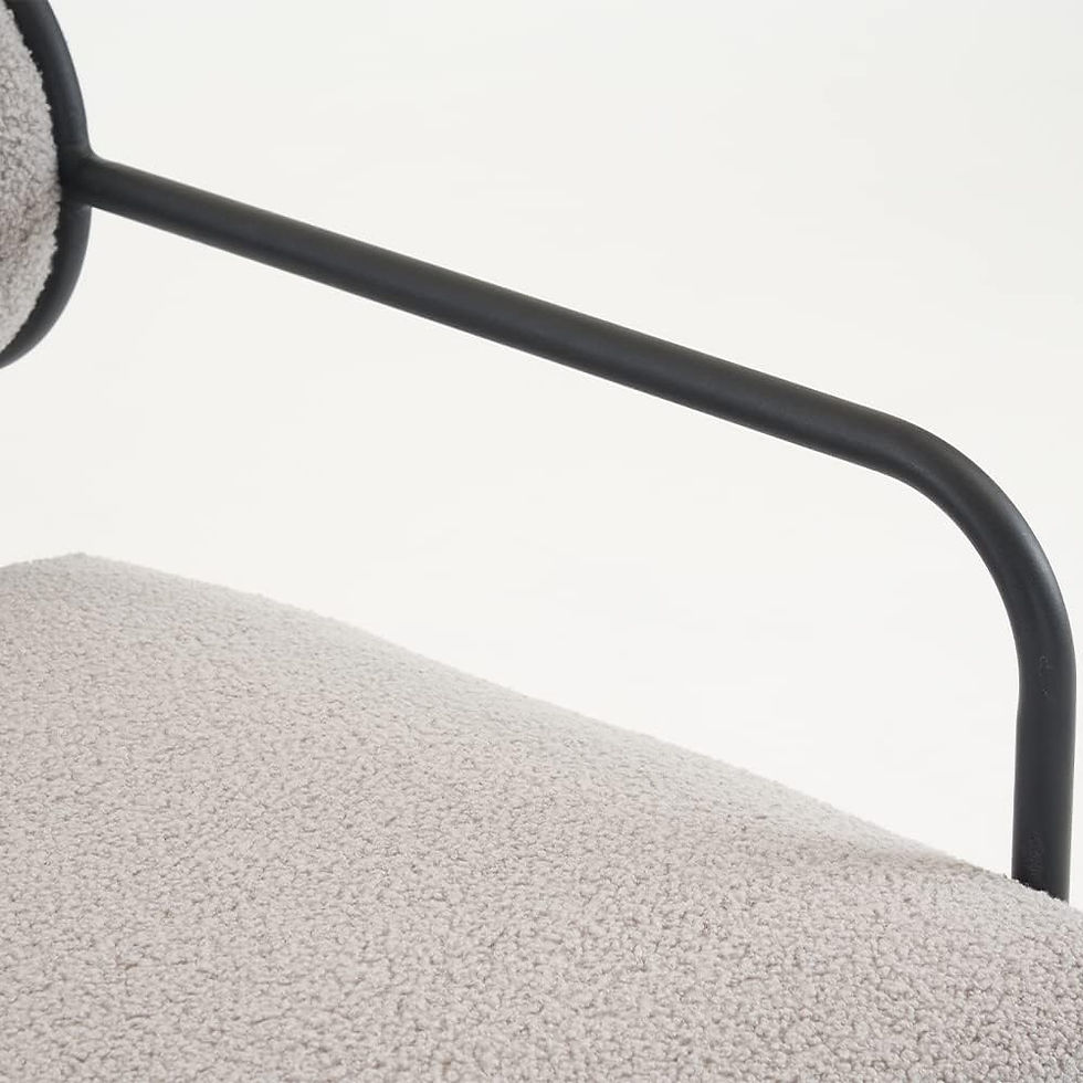 Mingone Poltrona Camera da Letto Divano con Struttura in Ferro Poltrona Singolo Poltrona Moderne in Lana d'Agnello Arredo Camera da Letto Sedia Poltroncina Camera da Letto Piccola, Grigio