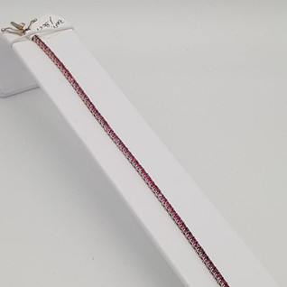 Bracciale tennis oro 750 gr 7.19 - zaffiri rosa 1.80 ct - EURO 380