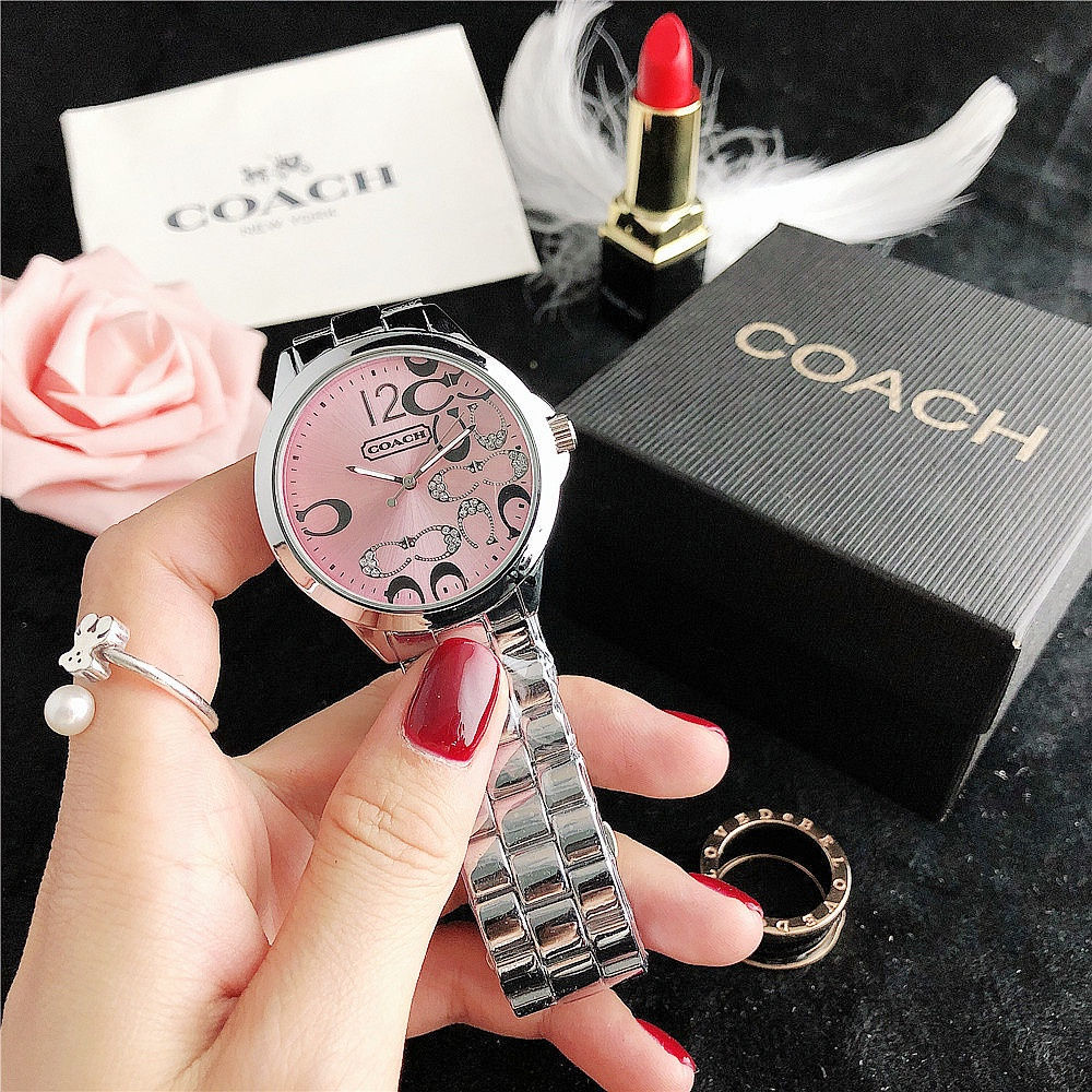 Coach Ladies Steel Leather Watch