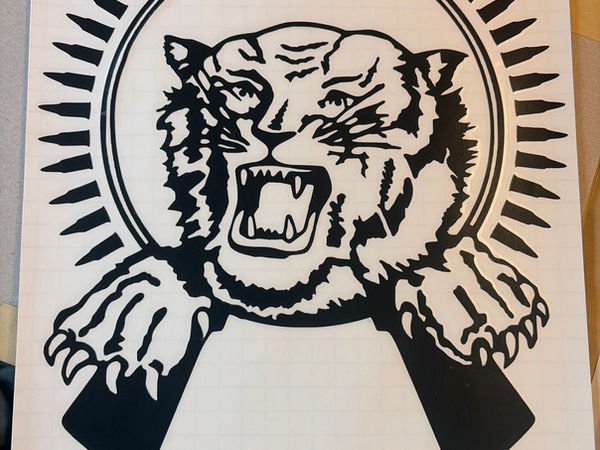 Tiger Head Halo Vinyl Decal Sticker