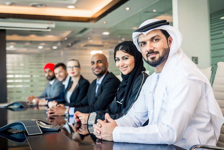 Multicultural business people meeting and talking about business - Multiracial business te