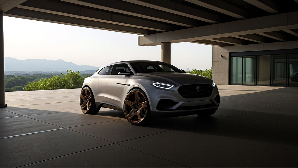 Sports cars from front view, featuring sleek designs and prominent aerodynamic features, c