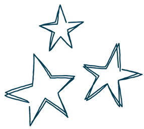 A trio of navy stars