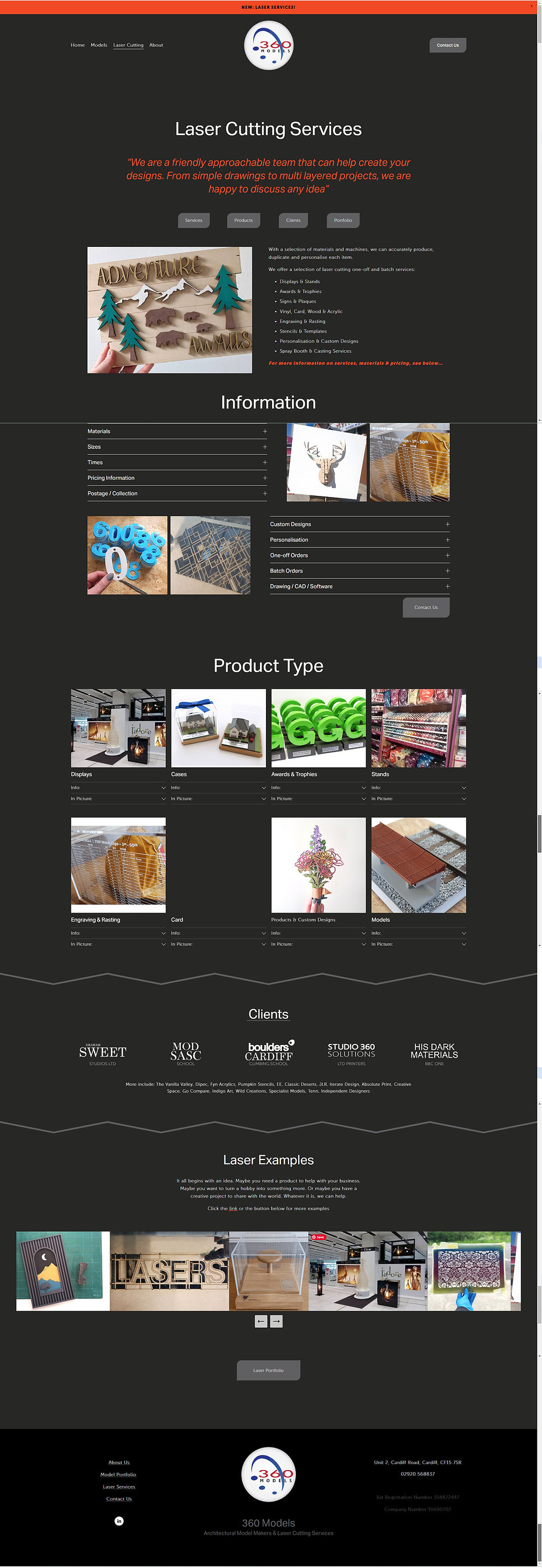 Laser Cutting Services Page