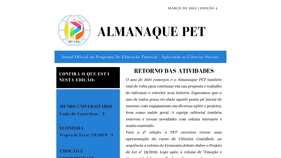 Almanaque do PET- ACS 4ª edição