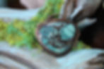 Thumbnail: handmade Large freeform Turquoise pendant by Blu Artwork Designs Fine artist in New Jersey