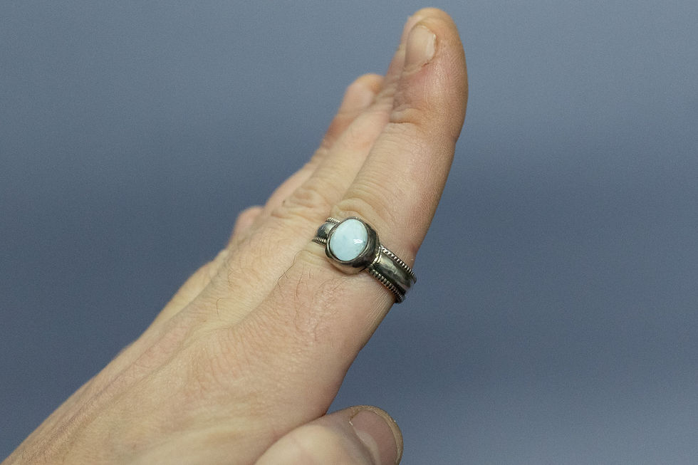 Thumbnail: Natural Golden Hill Turquoise Sterling Ring