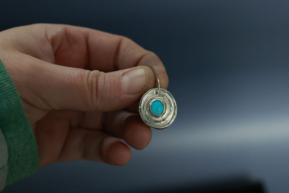 Thumbnail: Sleeping Beauty Turquoise Sterling Silver Pendant