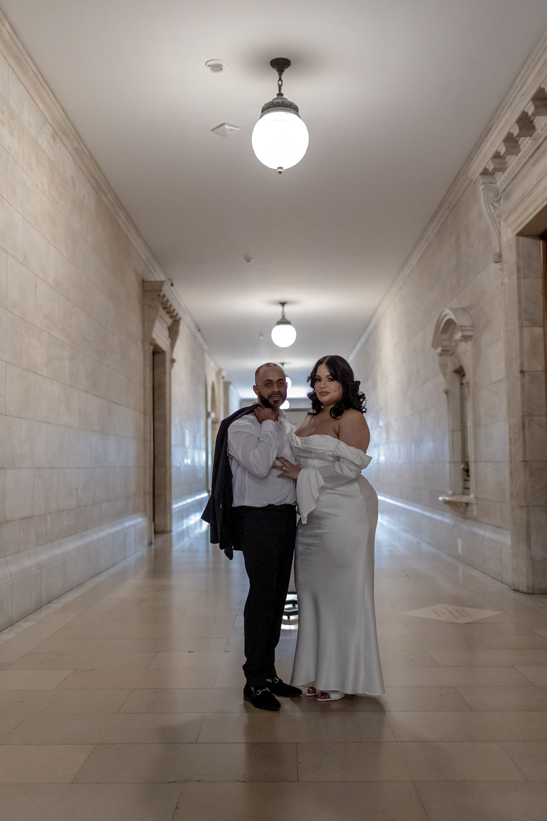 stunning engagement photo session at the NY public library
