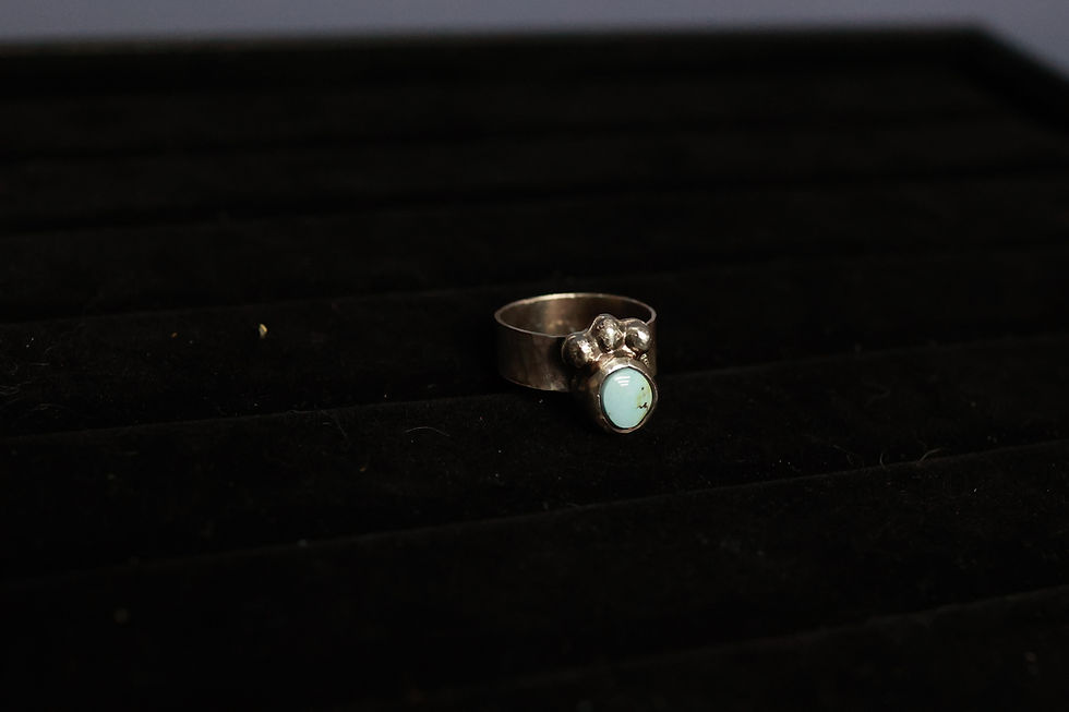 Thumbnail: Natural Golden Hill Turquoise Sterling Ring