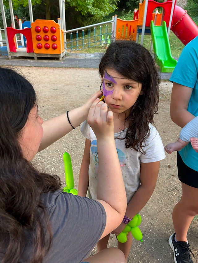Park ministry in Italy - face painting