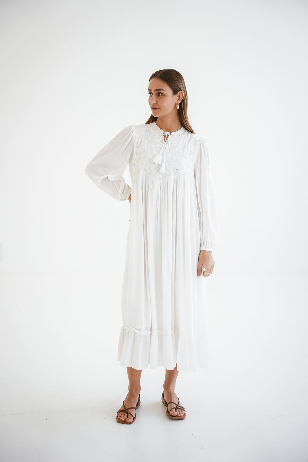 תמונה ממוזערת: שמלת אשכר | לבנה