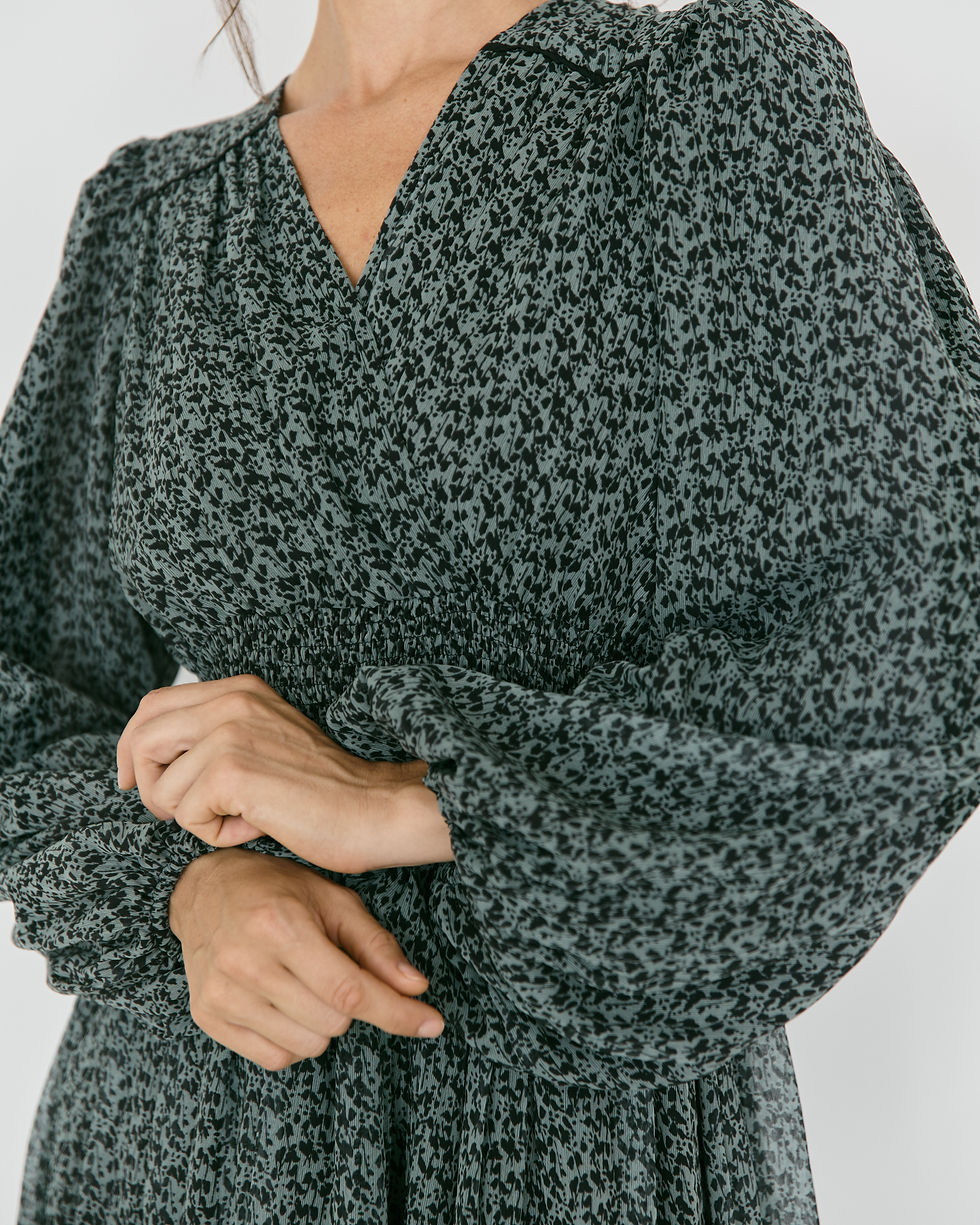 תמונה ממוזערת: שמלת ערגה | טורקיז מנוקד